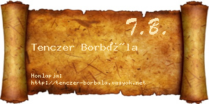 Tenczer Borbála névjegykártya